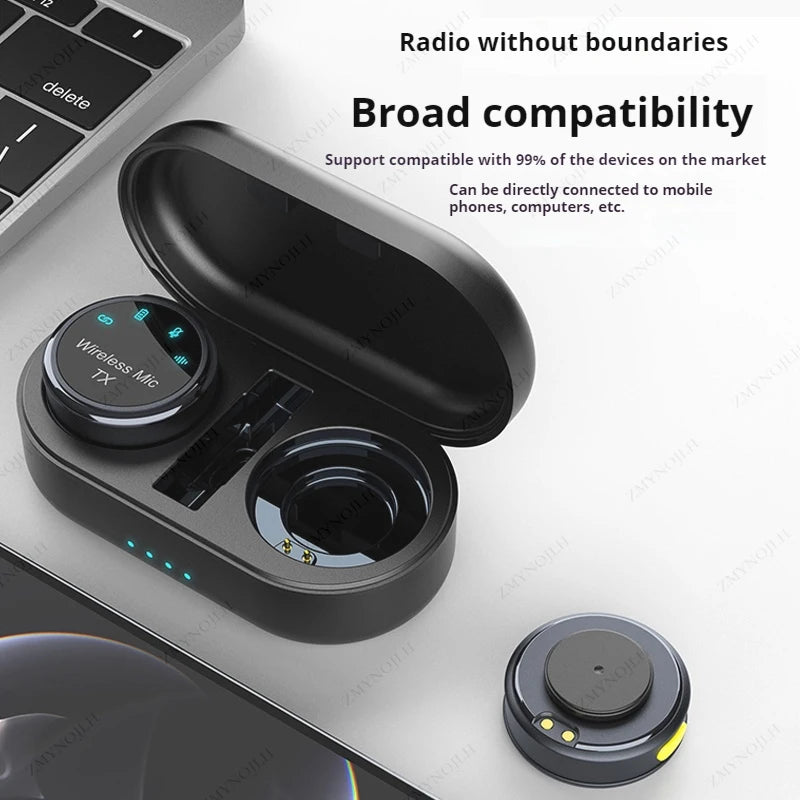 Micrófono Lavalier Inalámbrico Magnético con Cancelación de Ruido – iOS, Android, USB-C