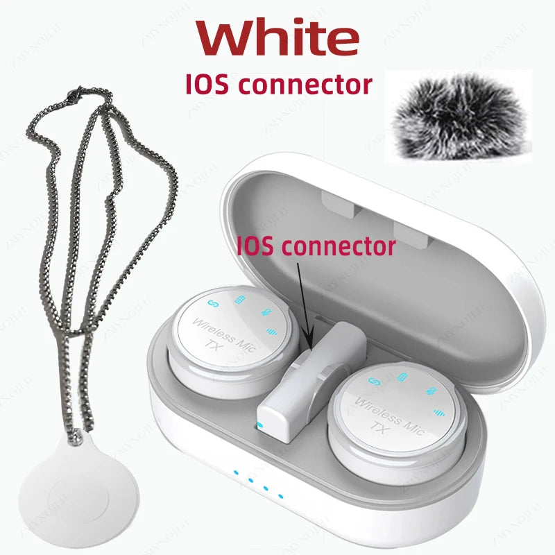 Micrófono Lavalier Inalámbrico Magnético con Cancelación de Ruido – iOS, Android, USB-C