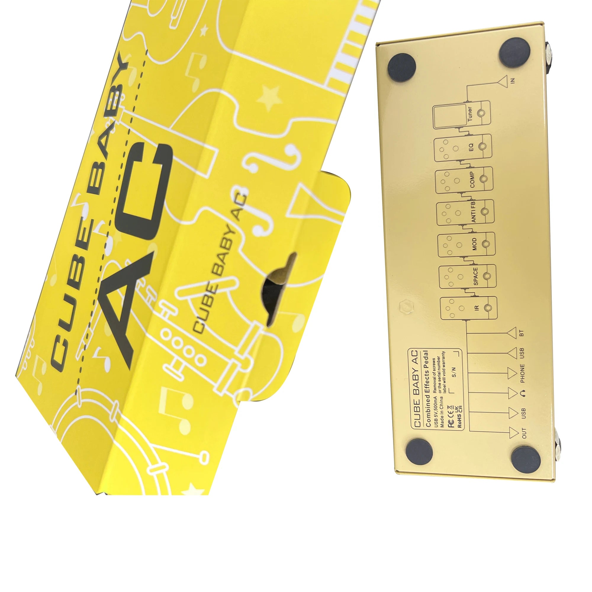 Pedal Multiefectos Recargable M-VAVE Cube Baby – Guitarra, Bajo y Acústica
