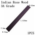 Diapásón de Palo de Rosa Indio para Guitarra – 500-520mm | Grados 3A, A y B | Luthería