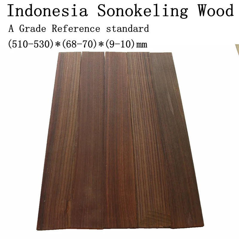 Diapásón de Sonokeling Indonesio para Guitarra – 520x70x10mm | Grados A y B | Luthería