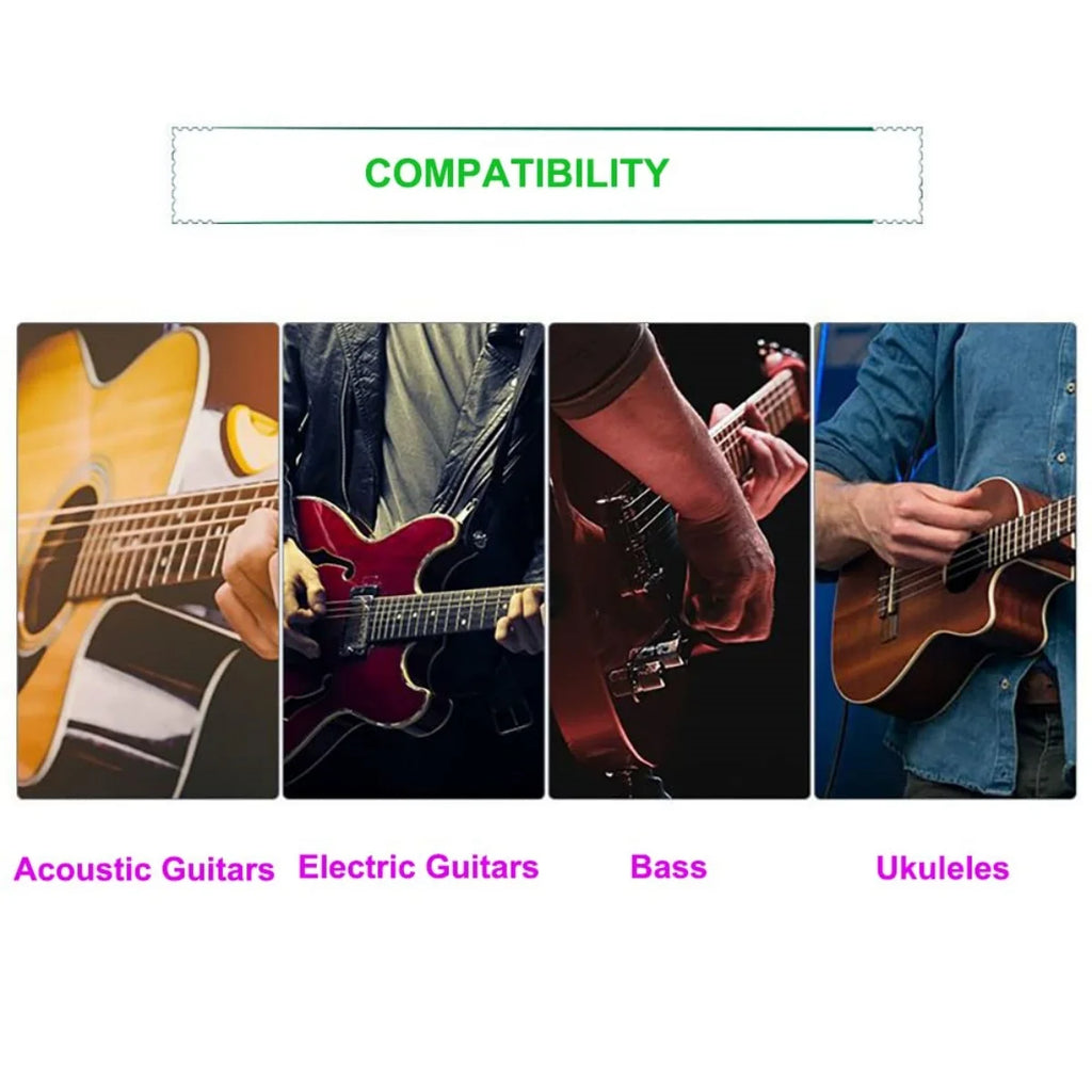 Correa de Guitarra Miwayer – Algodón Suave con Extremos de Cuero | Ajustable 104-169 cm | Eléctrica, Acústica y Bajo