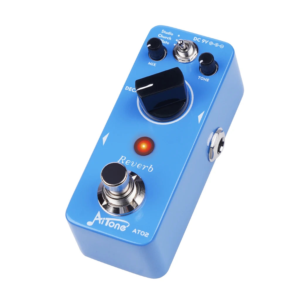 JOYO AITONE Series AT-02 Reverb Pedal Clear and Classic 3 Modes Reverb Effects for Electric Guitar Solo Practice