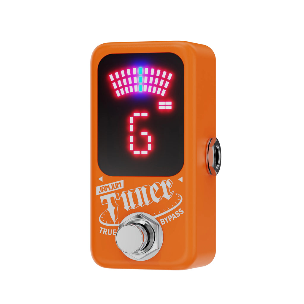 Afinador Cromático Mini para Guitarra – Pedal con Pantalla LED y True Bypass