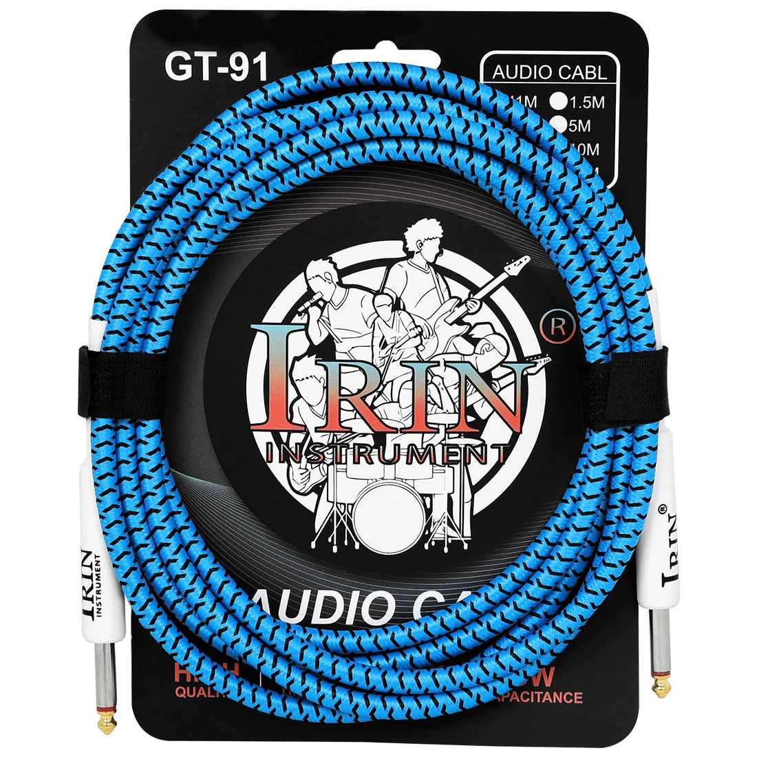 Cable de Guitarra IRIN Cobre Puro 6.35mm – 3/6/10M Anti-Ruido