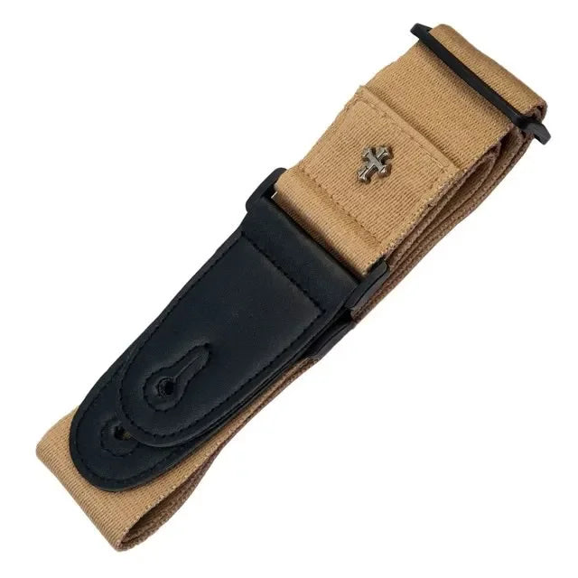Correa Ajustable para Guitarra y Bajo – Algodón y Cuero