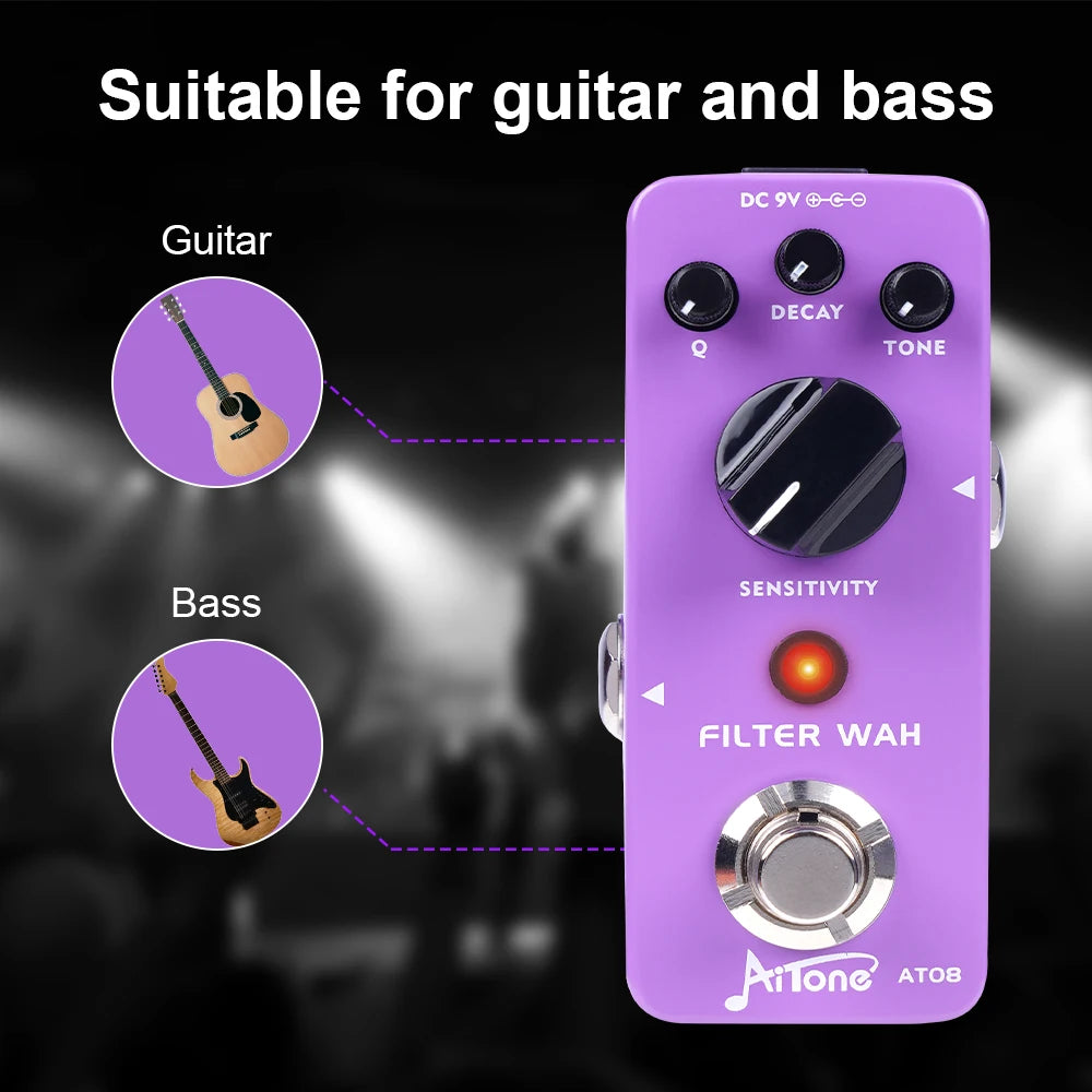 Pedal Autowah JOYO AT-08 – Filtro Dinámico Analógico para Guitarra y Bajo