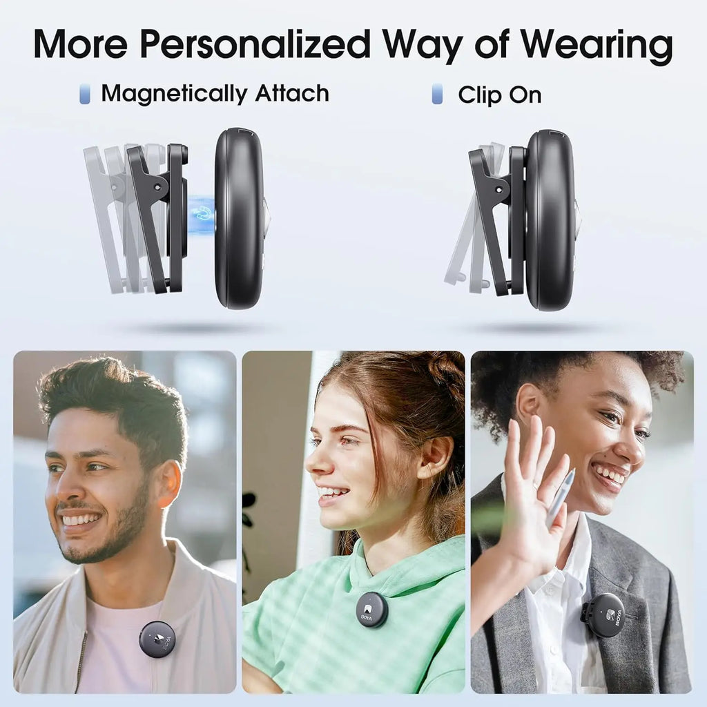 Micrófono Lavalier Inalámbrico BOYA Omic – iPhone, Android, USB-C