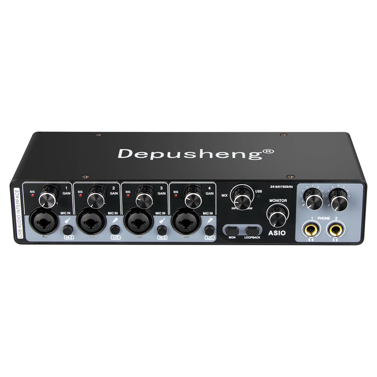 Interfaz de Audio USB MQ44 ASIO — 4 Canales 4in/4out para Grabación Profesional
