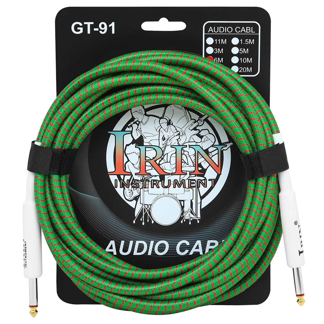 Cable de Guitarra IRIN Cobre Puro 6.35mm – 3/6/10M Anti-Ruido