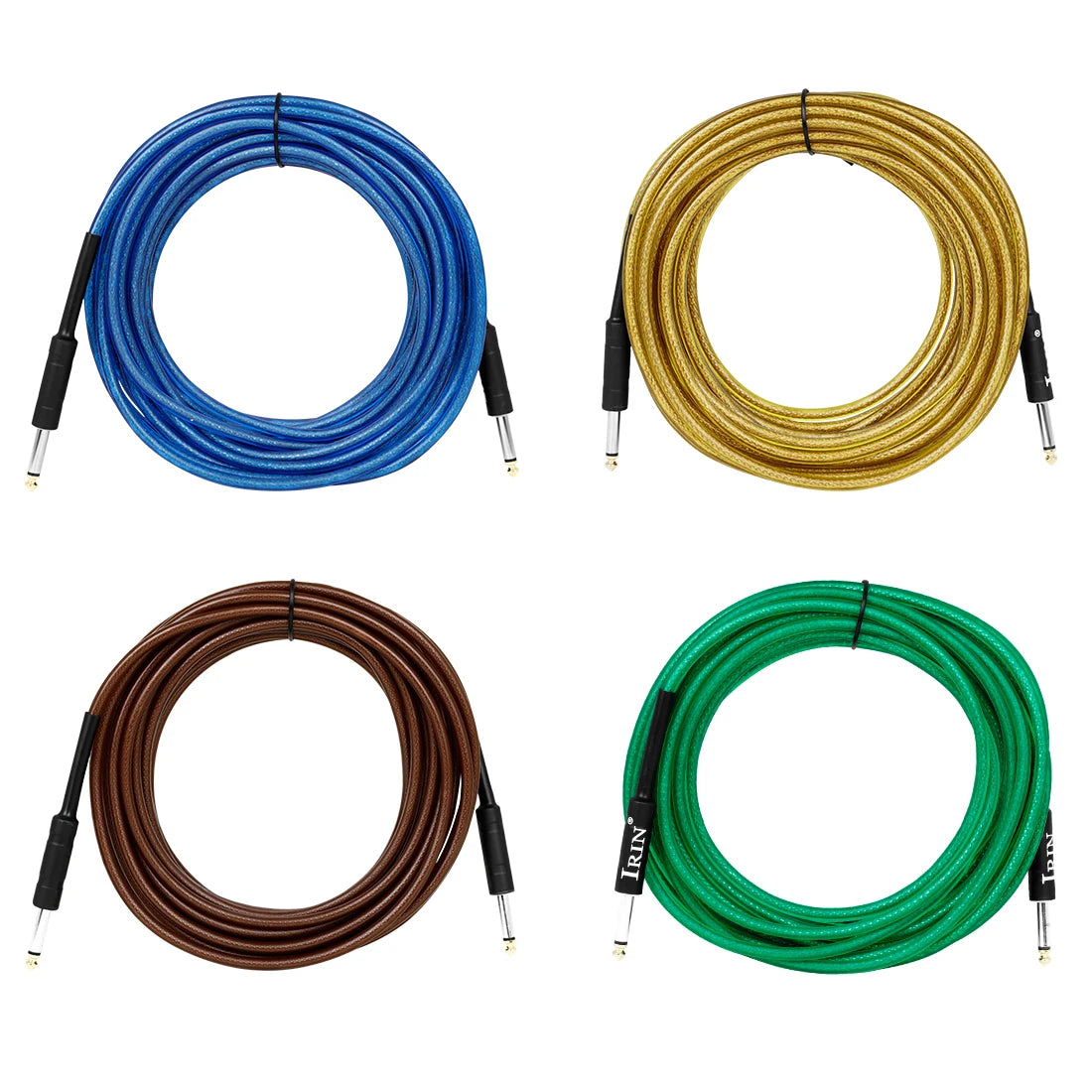 Cable de Guitarra IRIN Blindado 6.35mm – 3/6/10M Reducción de Ruido (GT-89)
