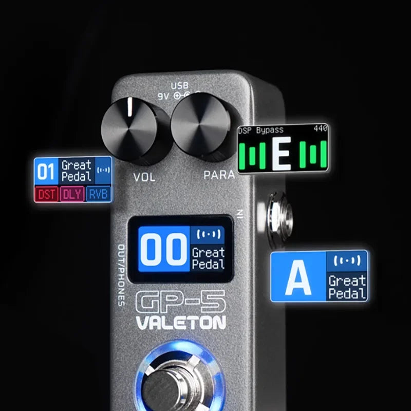 Procesador Multiefectos VALETON GP-5 – NAM & IR Loader para Guitarra Eléctrica