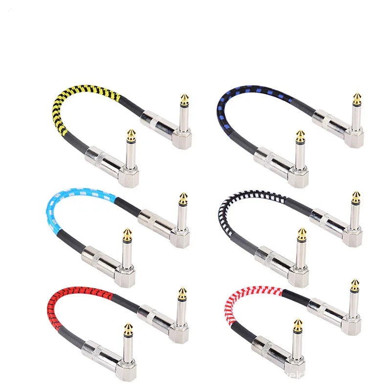 Cable Patch para Pedalboard 6.35mm – Trenzado, Bajo Ruido | 15 o 30 cm