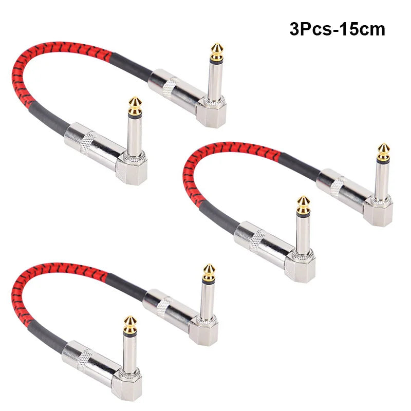 Cable Patch para Pedalboard 6.35mm – Trenzado, Bajo Ruido | 15 o 30 cm