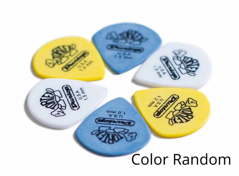 Púas de Guitarra Dunlop – Set 10 Unidades | 6 Grosores para Guitarra Eléctrica y Acústica