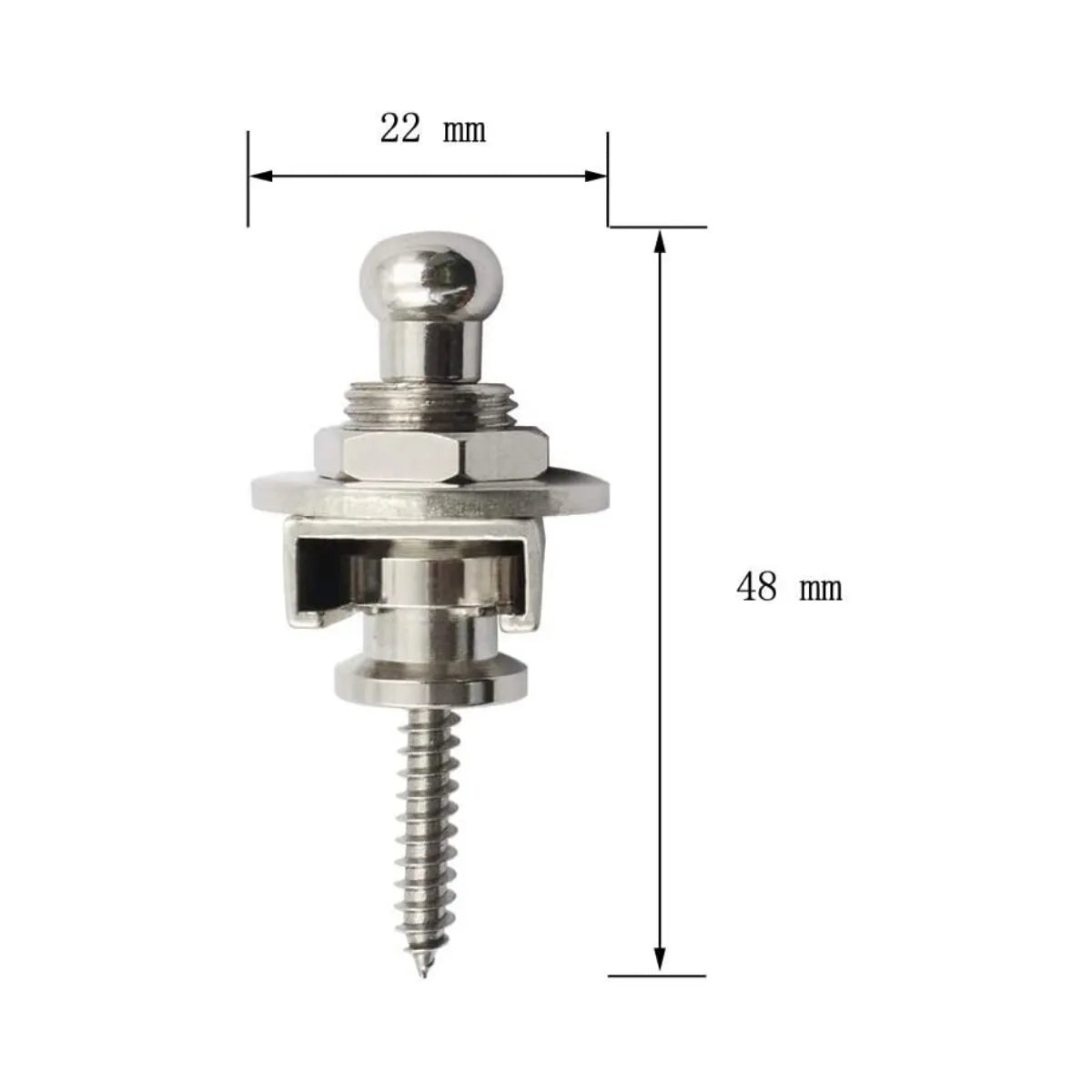 Pines de Correa Premium Metal – 1 o 2 Unidades | Strap Locks para Guitarra y Bajo | 3 Colores