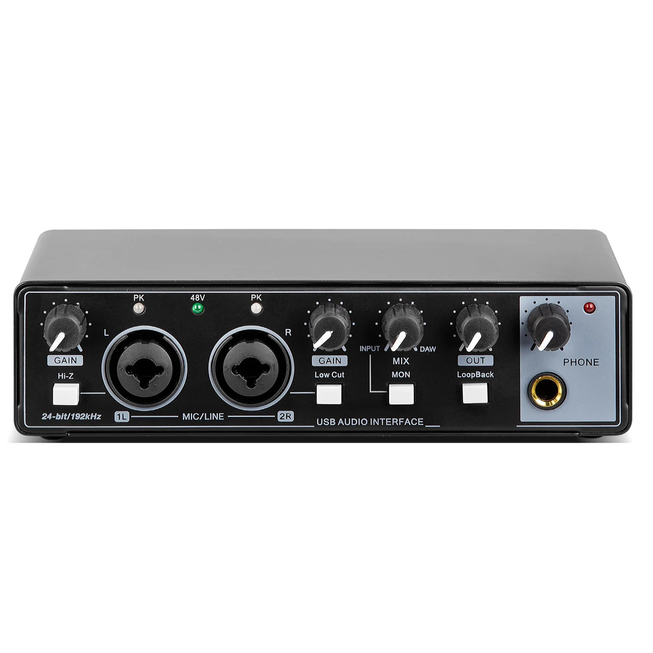 Interfaz de Audio DEPUSHENG MD32 — USB-C con Monitoreo para Guitarra y Grabación
