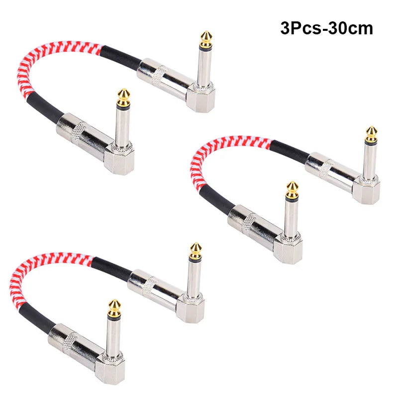 Cable Patch para Pedalboard 6.35mm – Trenzado, Bajo Ruido | 15 o 30 cm