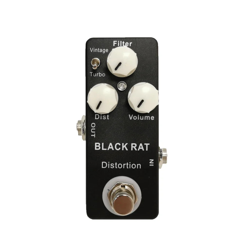 Pedal de Distorsión Mosky Black RAT – Clon Clásico True Bypass para Guitarra
