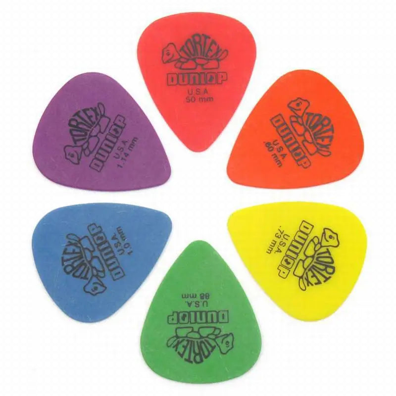 Púas de Guitarra Dunlop – Set 10 Unidades | 6 Grosores para Guitarra Eléctrica y Acústica