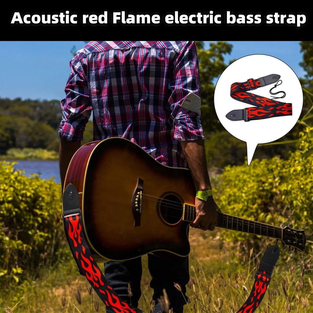 Correa de Guitarra Miwayer – Algodón Suave con Extremos de Cuero | Ajustable 104-169 cm | Eléctrica, Acústica y Bajo