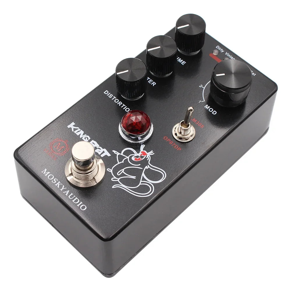 Pedal de Distorsión Mosky King RAT – Fuzz Multi-Modo para Guitarra y Bajo
