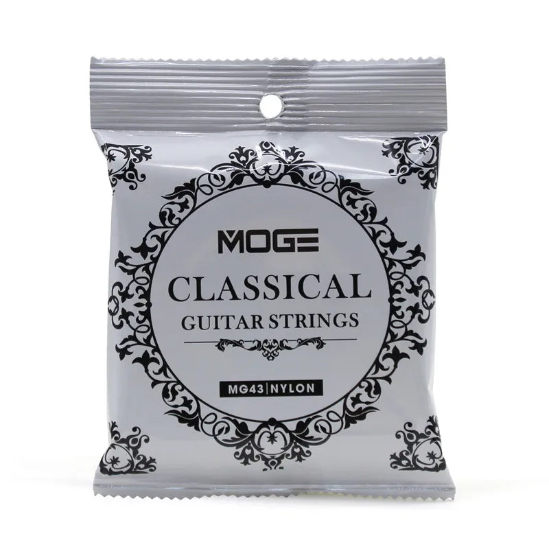 Cuerdas Guitarra Clásica MOGE MG43 – Nylon + Alambre Plateado | Tensión Normal