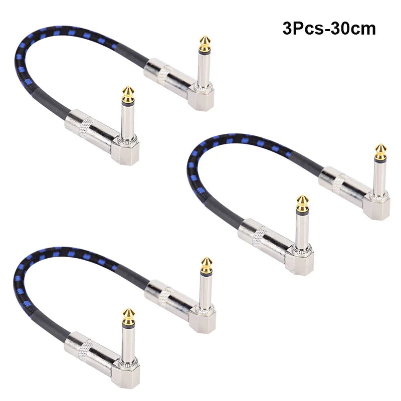 Cable Patch para Pedalboard 6.35mm – Trenzado, Bajo Ruido | 15 o 30 cm