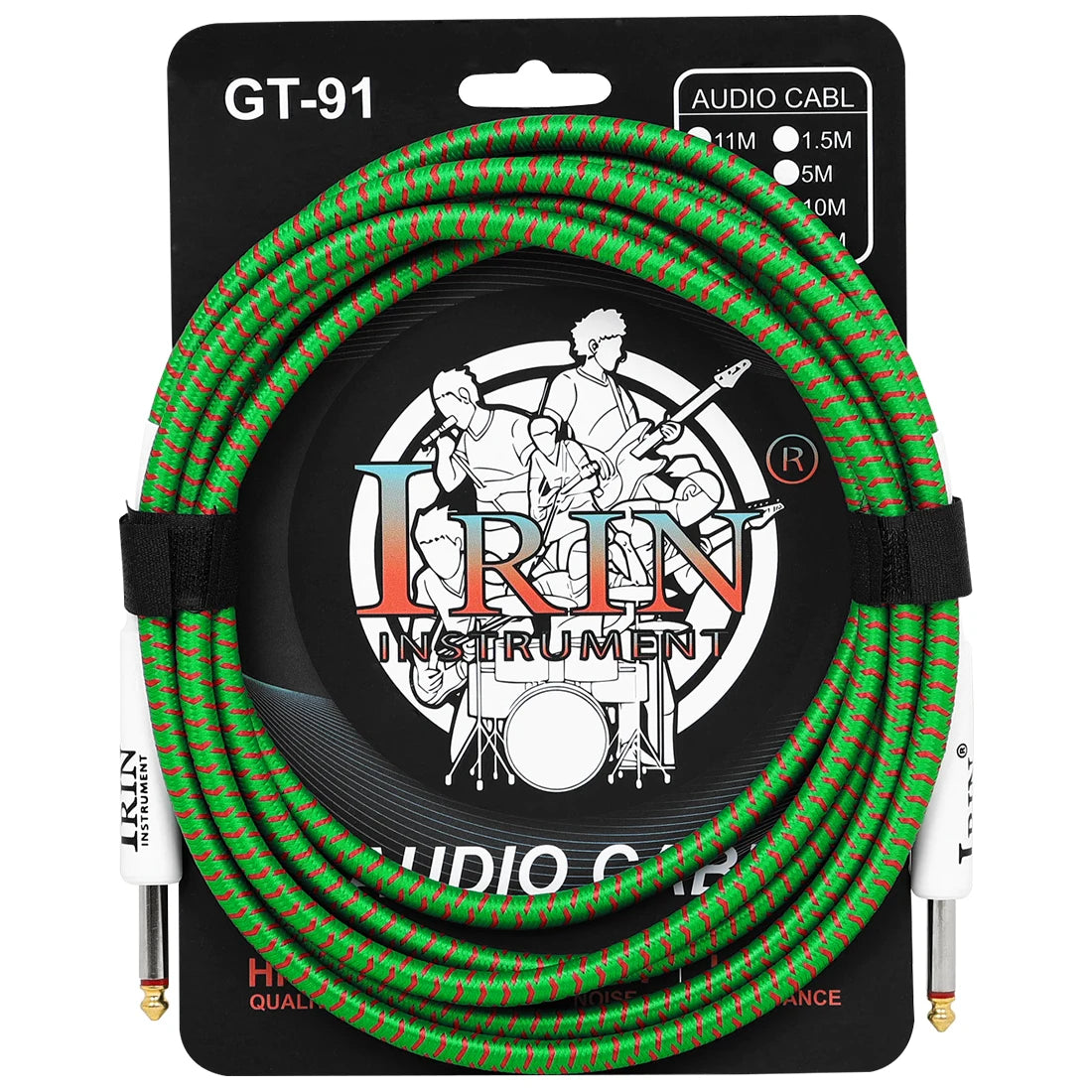 Cable de Guitarra IRIN Cobre Puro 6.35mm – 3/6/10M Anti-Ruido
