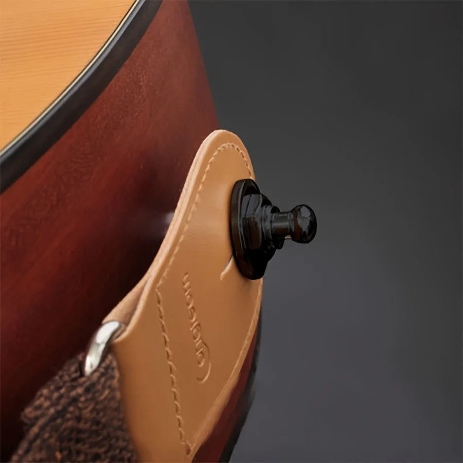 Strap Lock Aleación Premium – 2 Unidades Dorado/Negro para Guitarra Eléctrica, Acústica y Bajo