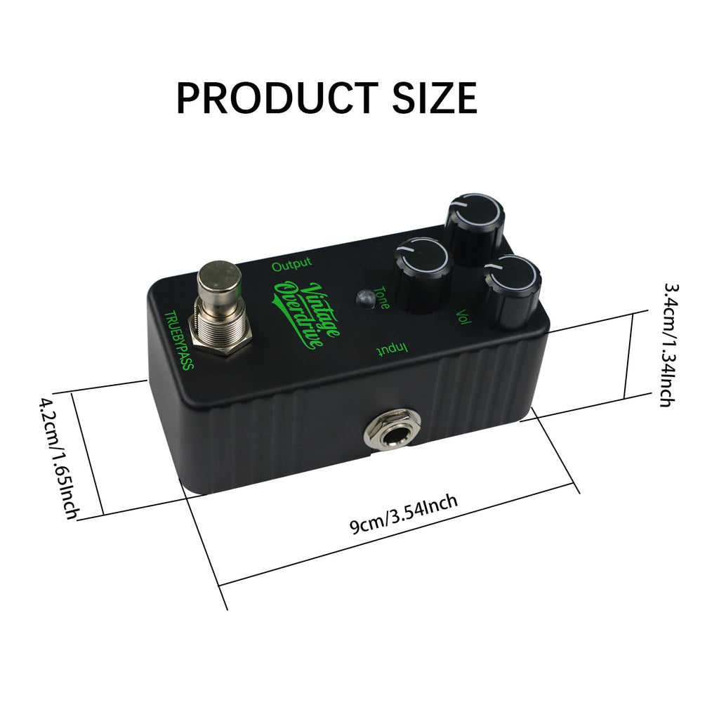 Mini pedal de efectos para guitarra - Modulación, distorsión, retardo, overdrive.