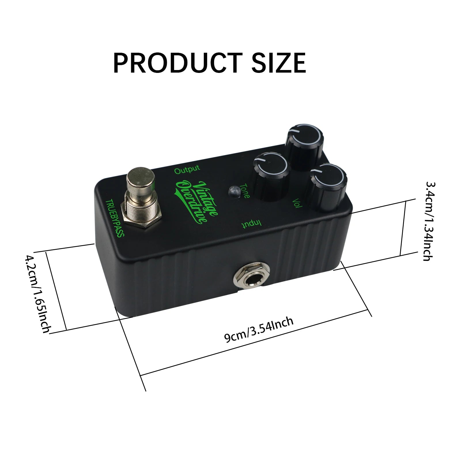 Mini pedal de efectos para guitarra - Modulación, distorsión, retardo, overdrive.