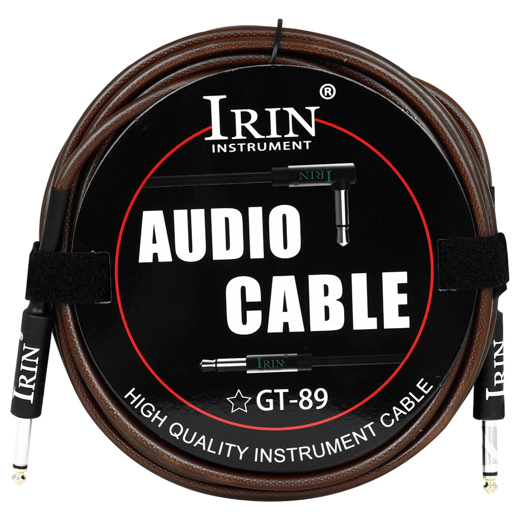 Cable de Guitarra IRIN Blindado 6.35mm – 3/6/10M Reducción de Ruido (GT-89)