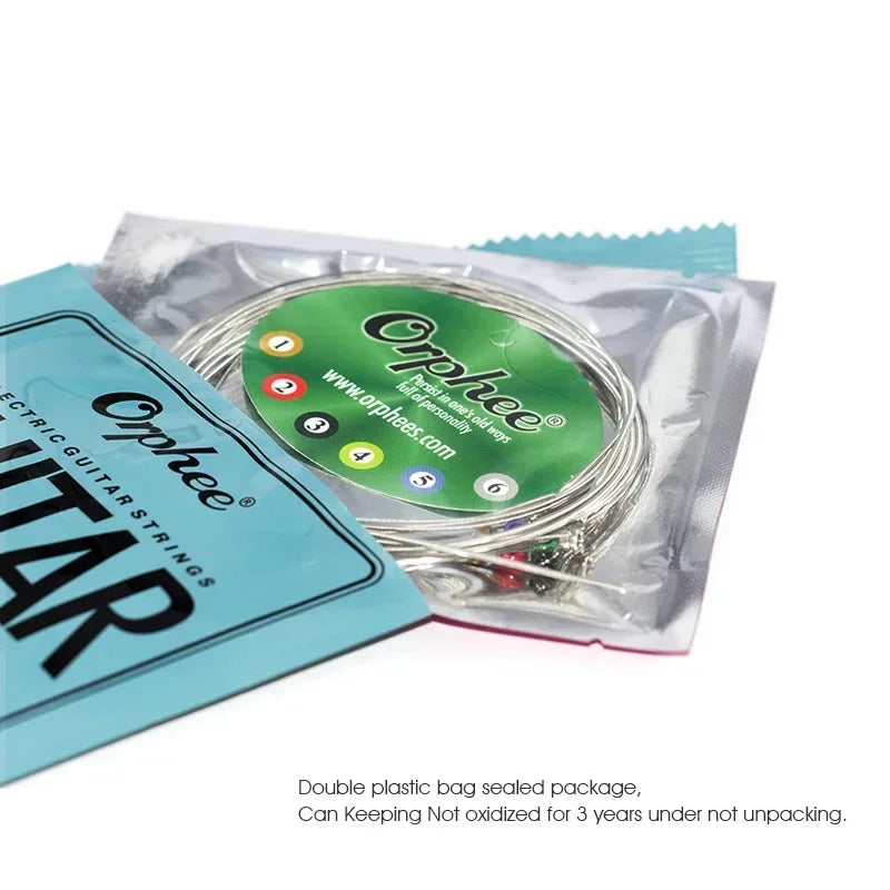 Cuerdas Guitarra Eléctrica Orphee RX Series – Acero Hexagonal | Pack 10 o 50 Sets