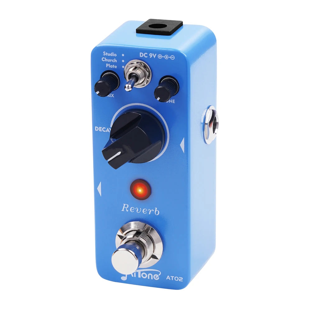 JOYO AITONE Series AT-02 Reverb Pedal Clear and Classic 3 Modes Reverb Effects for Electric Guitar Solo Practice