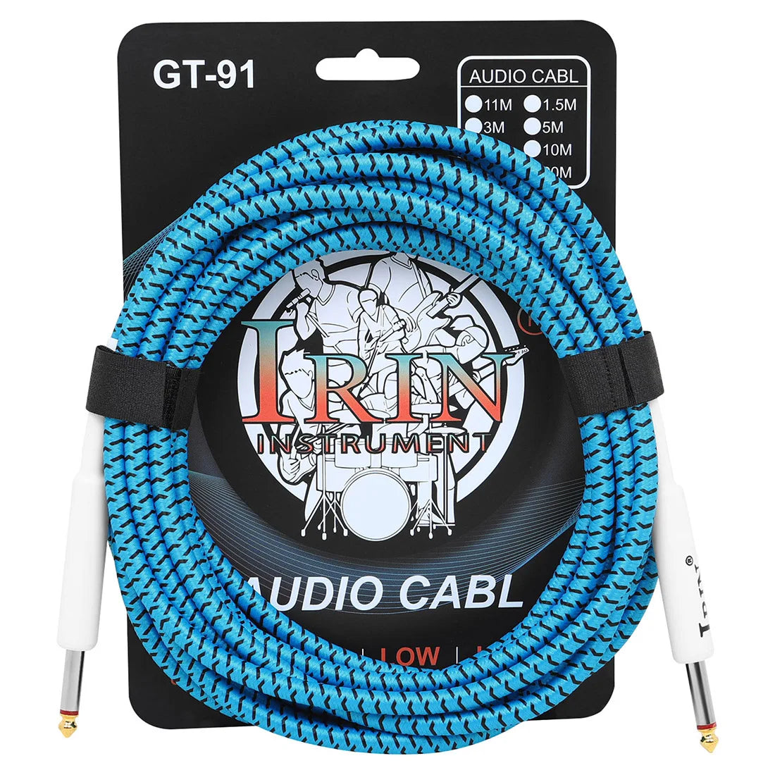 Cable de Guitarra IRIN Cobre Puro 6.35mm – 3/6/10M Anti-Ruido