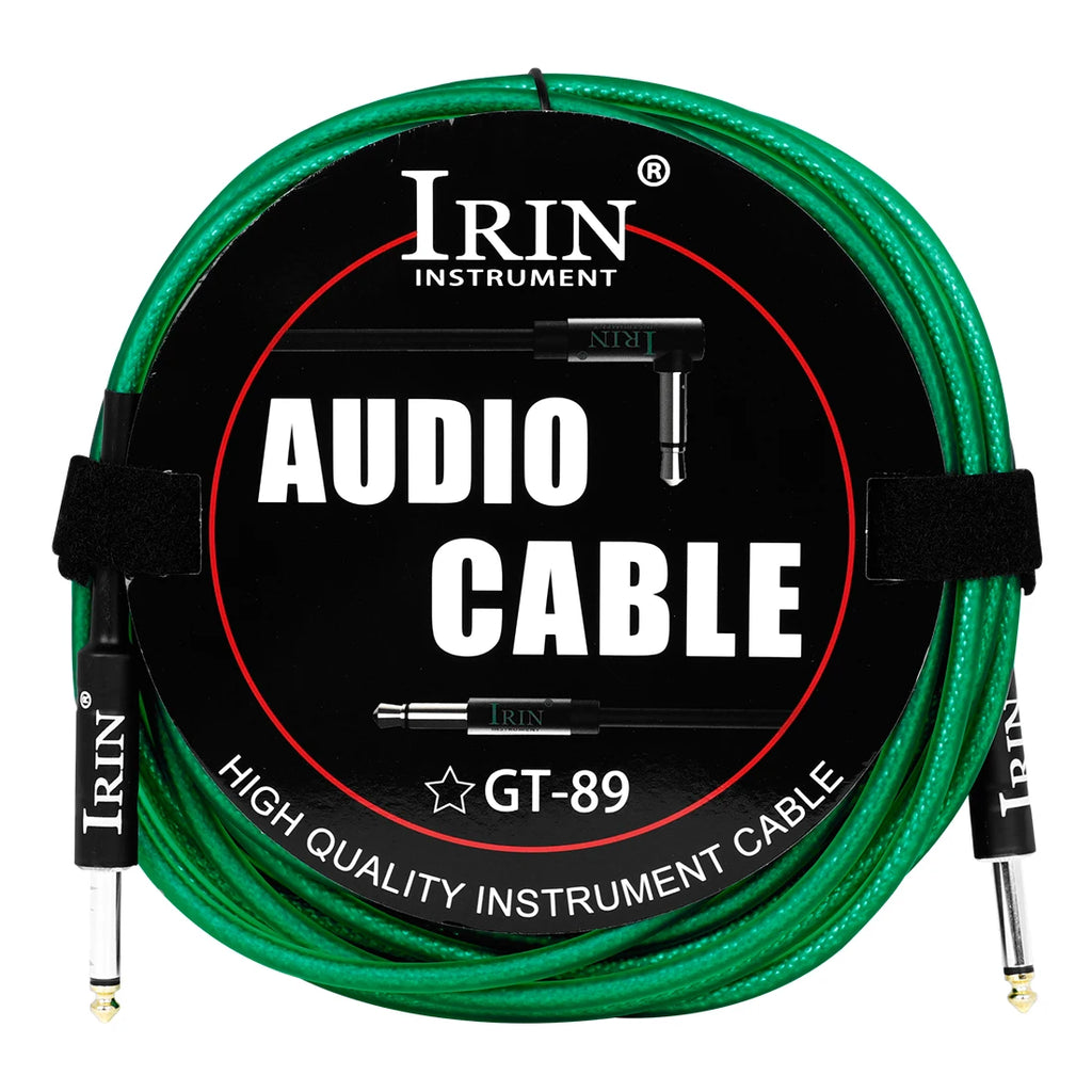 Cable de Guitarra IRIN Blindado 6.35mm – 3/6/10M Reducción de Ruido (GT-89)