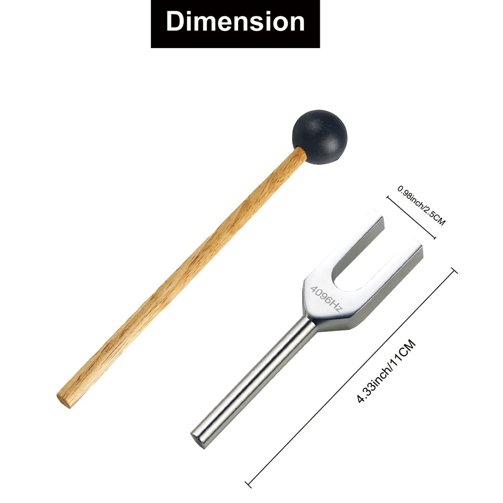 Diapásón de Afinación 4096Hz Miwayer – Aleación de Aluminio | Con Martillo y Bolsa