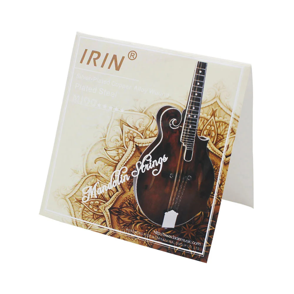 Cuerdas para Mandolina IRIN – Set de 8 Piezas | Acero Plateado y Cobre | M100 / M101