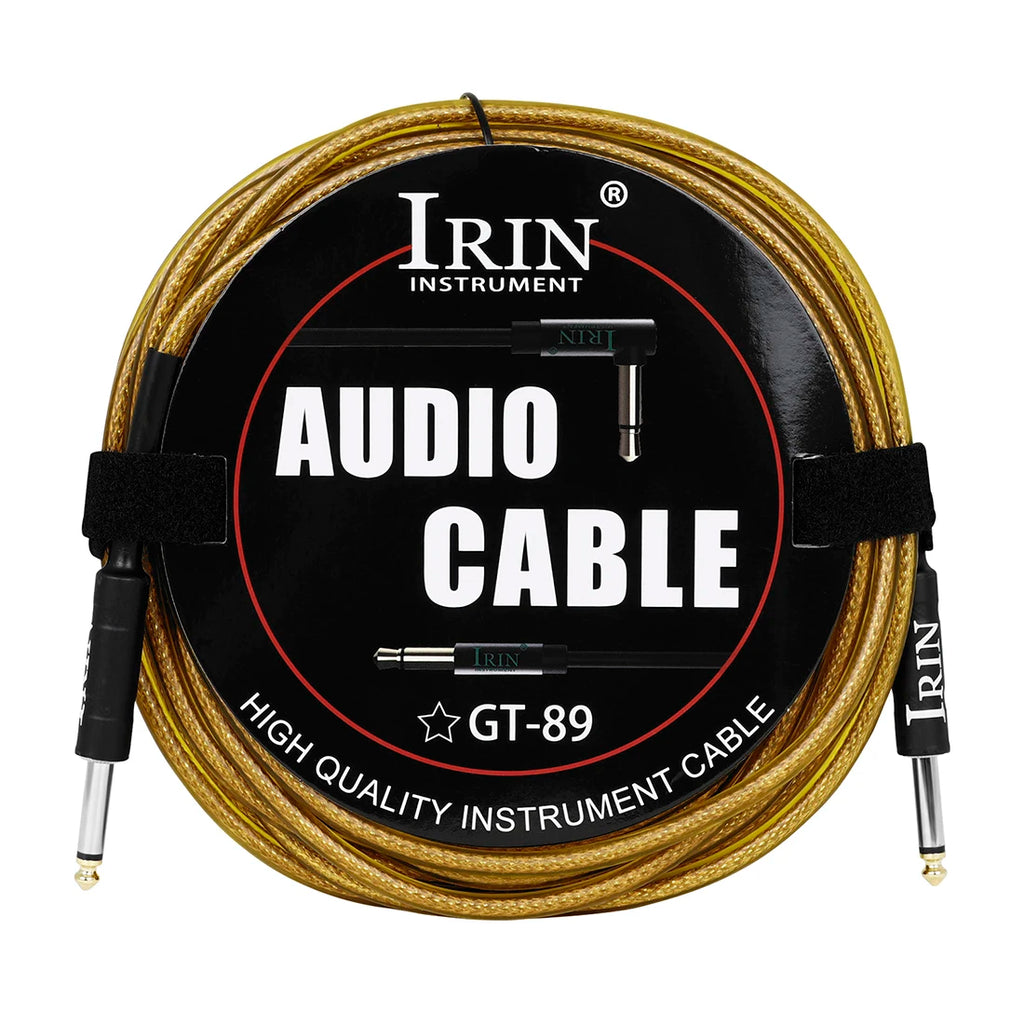 Cable de Guitarra IRIN Blindado 6.35mm – 3/6/10M Reducción de Ruido (GT-89)