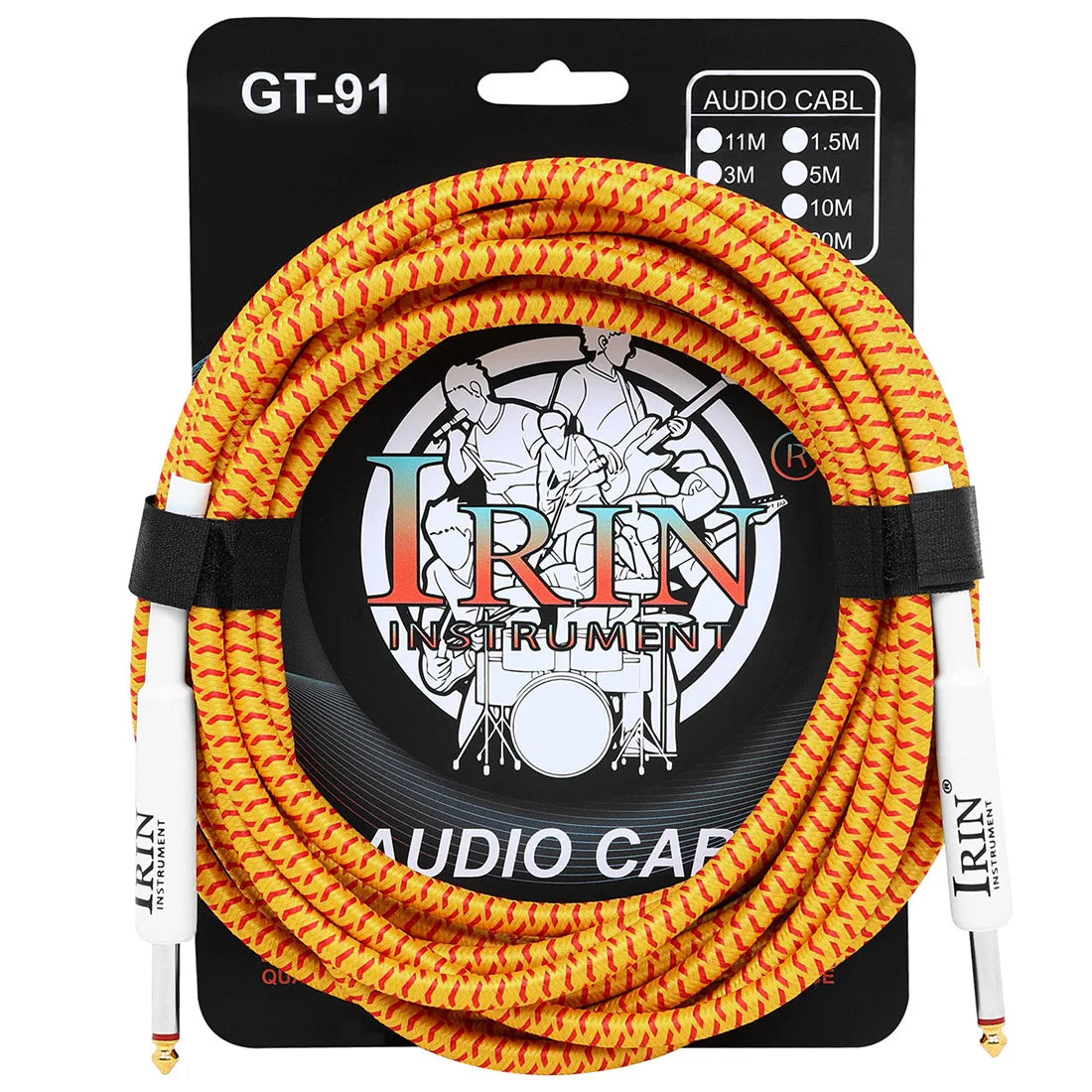 Cable de Guitarra IRIN Cobre Puro 6.35mm – 3/6/10M Anti-Ruido