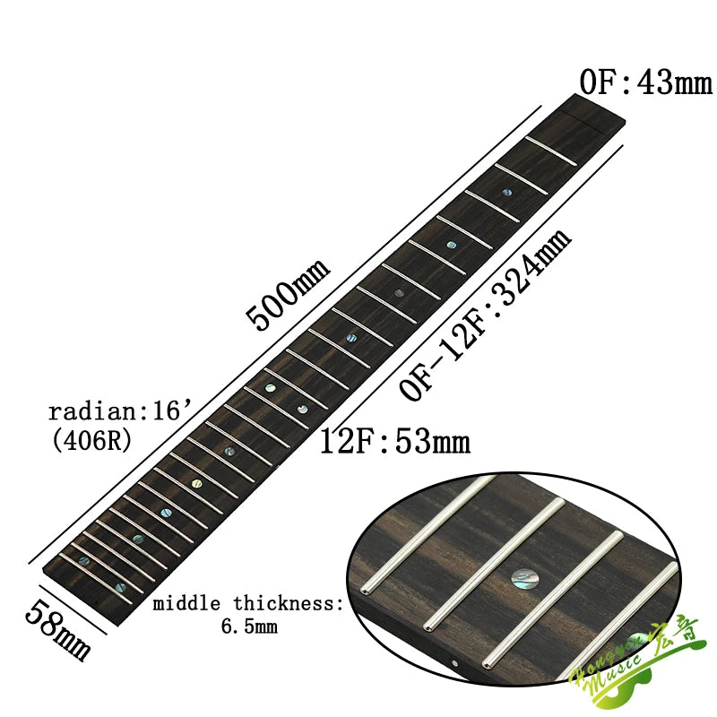 Diapásón para Guitarra Eléctrica – Palo de Rosa o Ébano | 22 y 24 Trastes