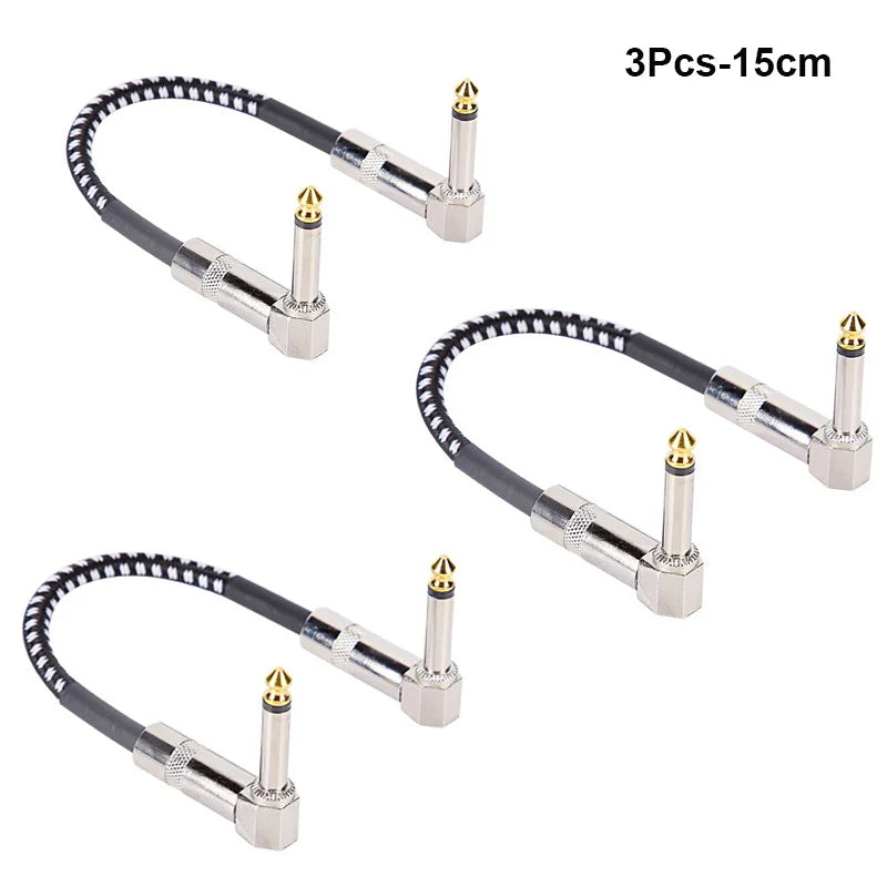Cable Patch para Pedalboard 6.35mm – Trenzado, Bajo Ruido | 15 o 30 cm