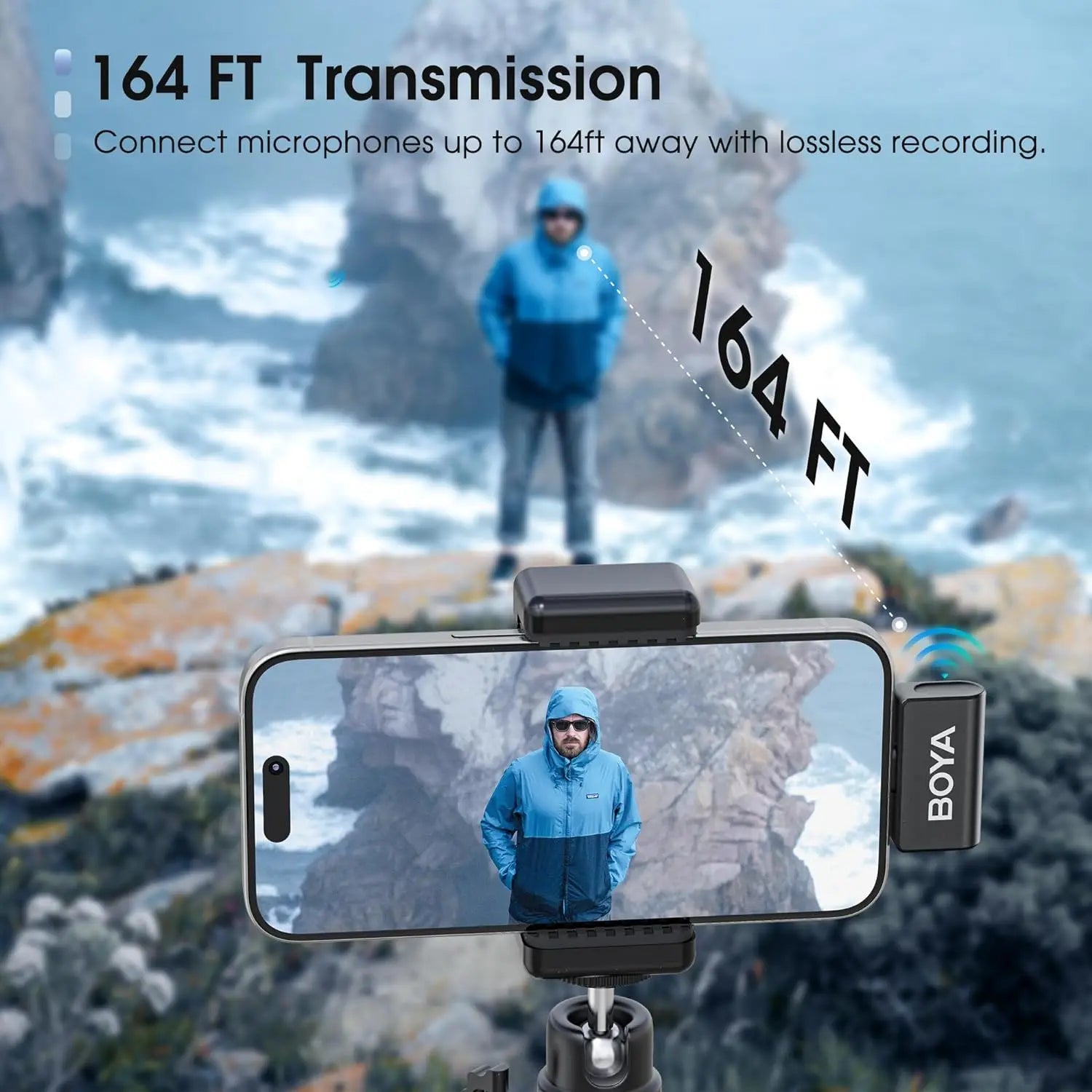 Micrófono Lavalier Inalámbrico BOYA Omic – iPhone, Android, USB-C