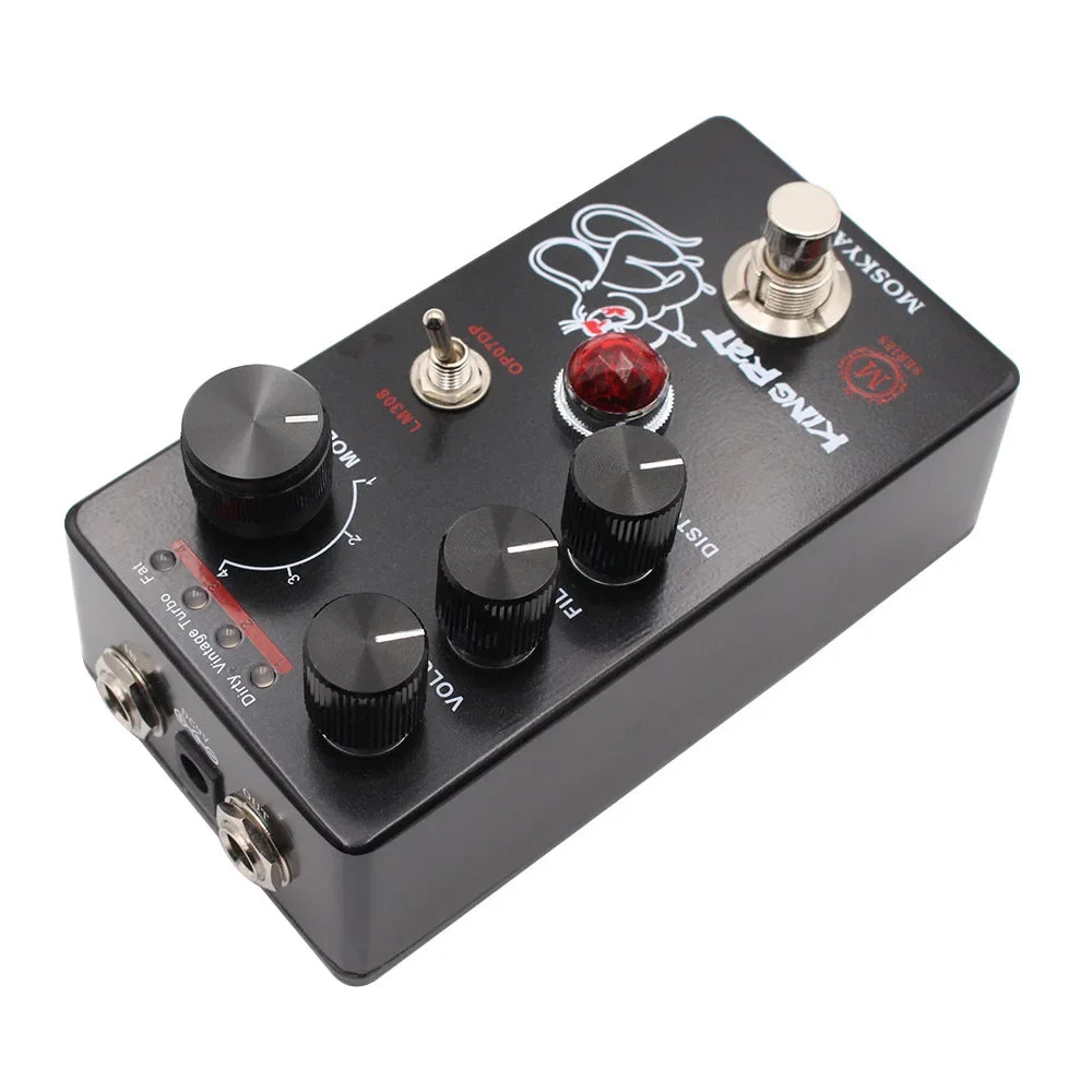 Pedal de Distorsión Mosky King RAT – Fuzz Multi-Modo para Guitarra y Bajo