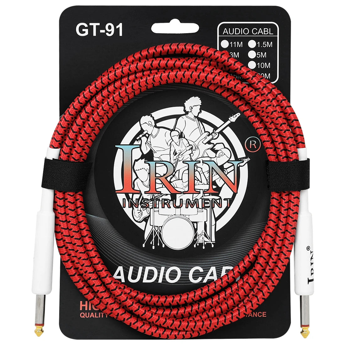 Cable de Guitarra IRIN Cobre Puro 6.35mm – 3/6/10M Anti-Ruido