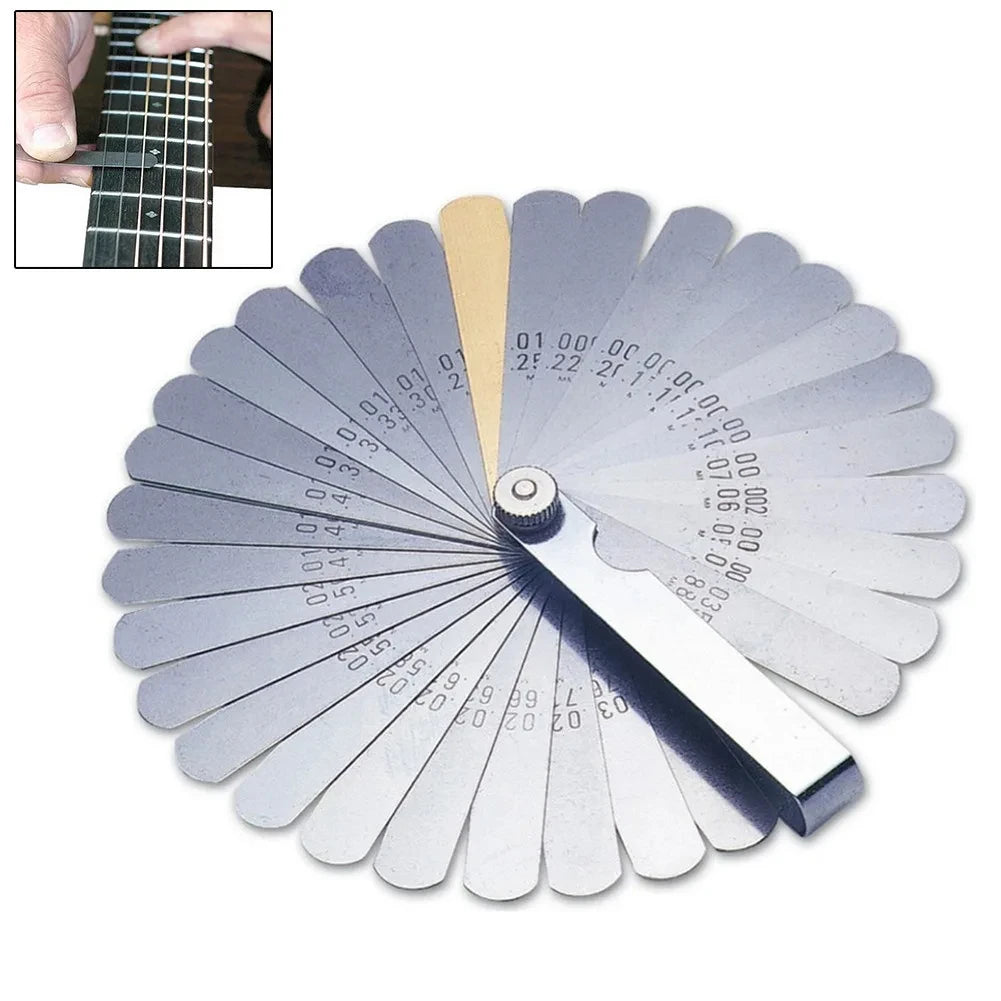 Set Calibrador de Trastes 32 Piezas – Herramienta de Luthería para Setup de Guitarra y Bajo