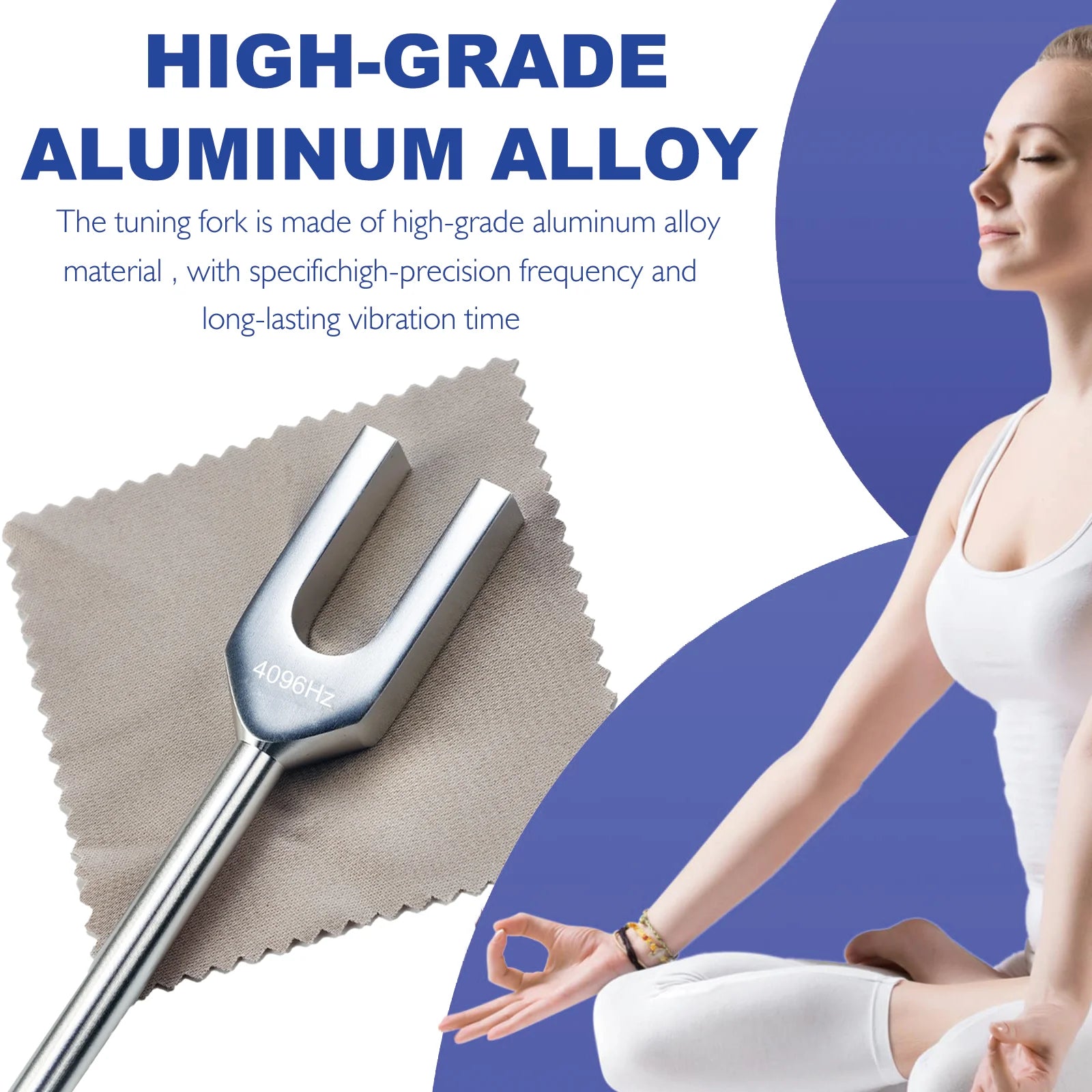 Diapásón de Afinación 4096Hz Miwayer – Aleación de Aluminio | Con Martillo y Bolsa