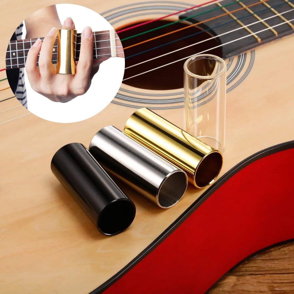 Slides Miwayer 60mm – Set 4 Piezas (Acero + ABS) para Guitarra Acústica y Bajo