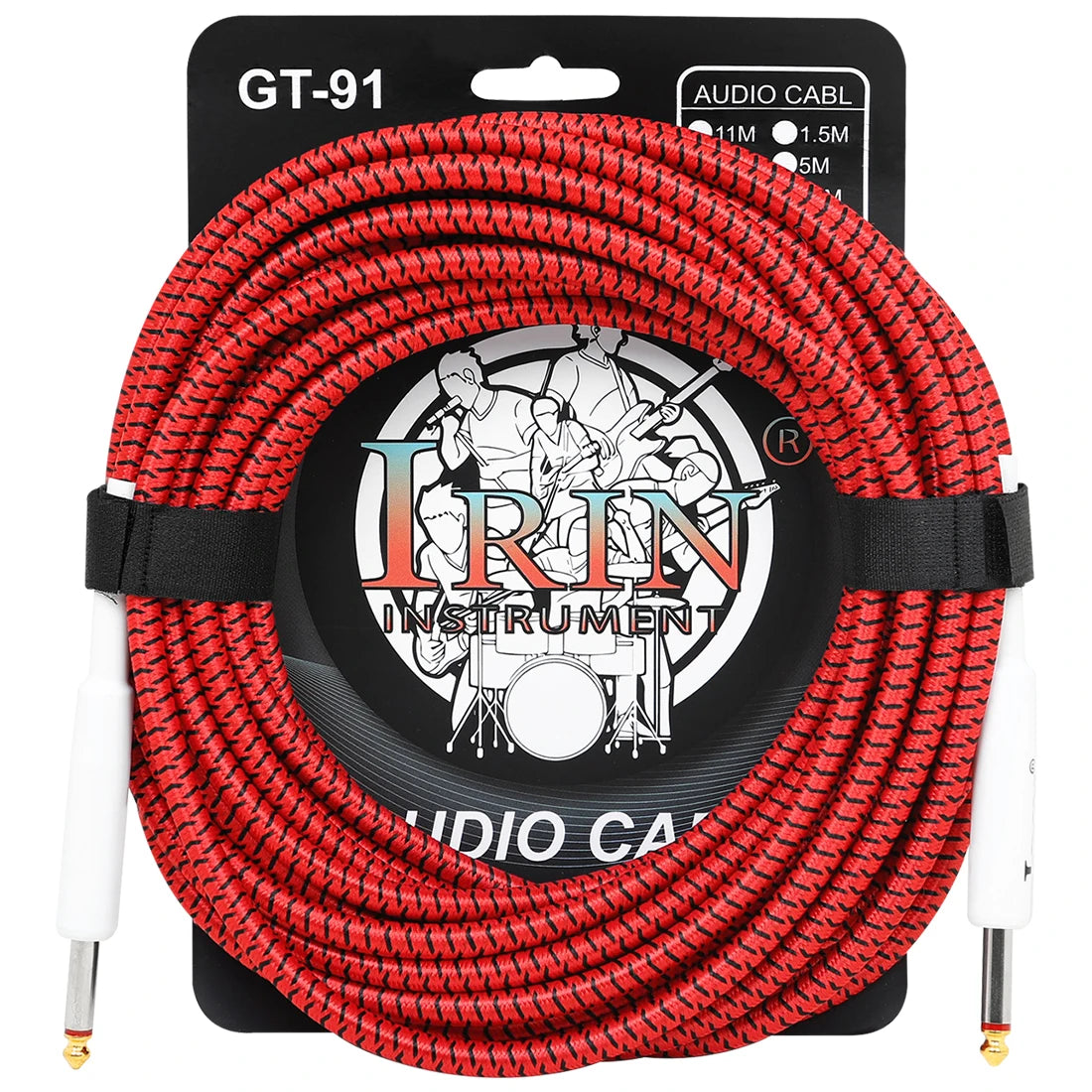 Cable de Guitarra IRIN Cobre Puro 6.35mm – 3/6/10M Anti-Ruido
